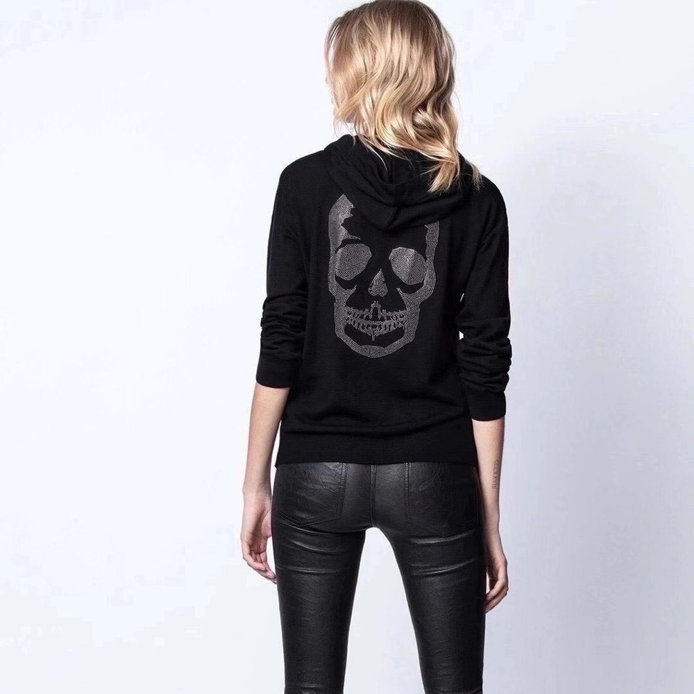 NWT Zadig & Voltaire Zip Wool Hoodie Cardigan - Picture 4 of 7